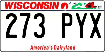 WI license plate 273PYX