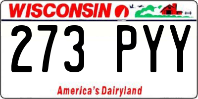 WI license plate 273PYY