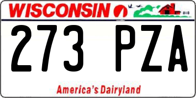 WI license plate 273PZA