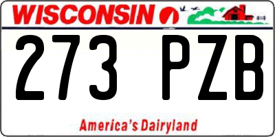 WI license plate 273PZB