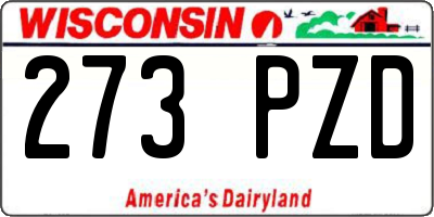 WI license plate 273PZD