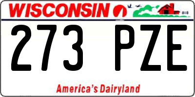 WI license plate 273PZE