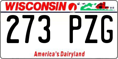 WI license plate 273PZG