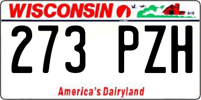 WI license plate 273PZH