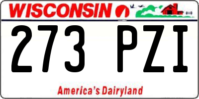 WI license plate 273PZI