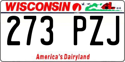 WI license plate 273PZJ