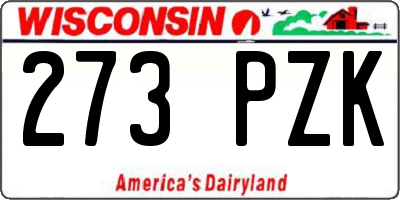 WI license plate 273PZK