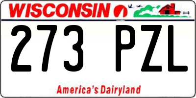 WI license plate 273PZL