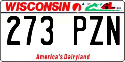 WI license plate 273PZN