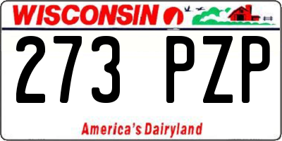 WI license plate 273PZP