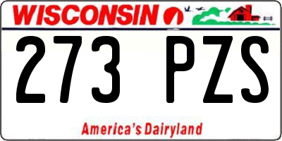 WI license plate 273PZS