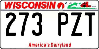 WI license plate 273PZT