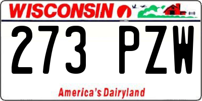 WI license plate 273PZW