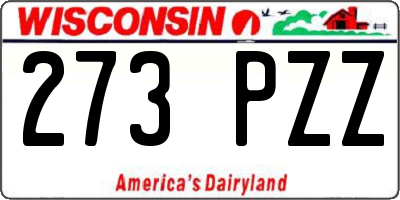 WI license plate 273PZZ
