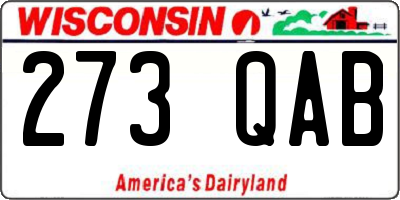 WI license plate 273QAB