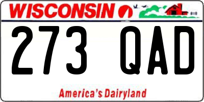 WI license plate 273QAD