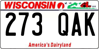 WI license plate 273QAK