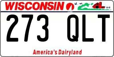 WI license plate 273QLT