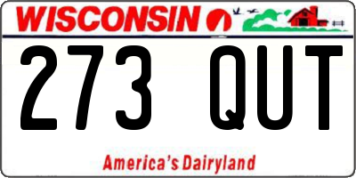 WI license plate 273QUT
