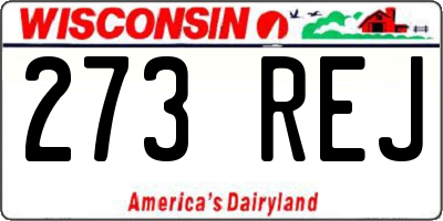 WI license plate 273REJ