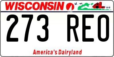 WI license plate 273REO