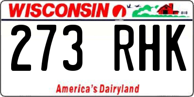 WI license plate 273RHK
