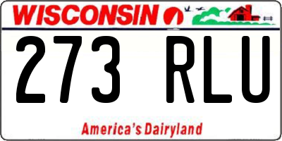 WI license plate 273RLU