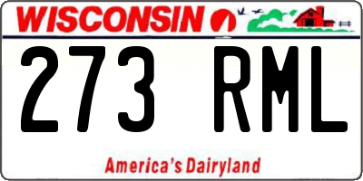 WI license plate 273RML