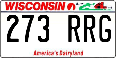 WI license plate 273RRG