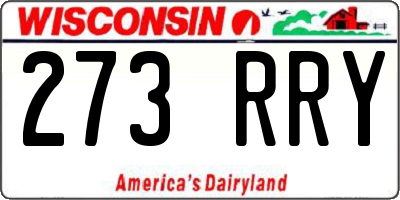 WI license plate 273RRY