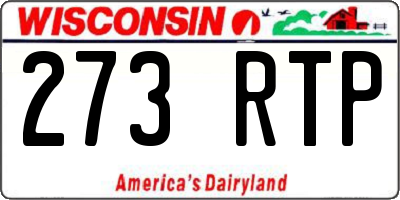 WI license plate 273RTP