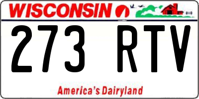 WI license plate 273RTV