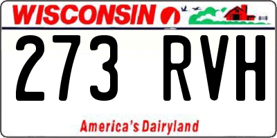 WI license plate 273RVH