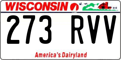 WI license plate 273RVV