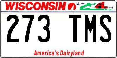 WI license plate 273TMS