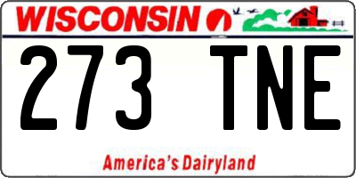 WI license plate 273TNE