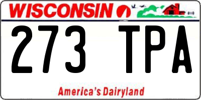WI license plate 273TPA
