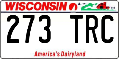 WI license plate 273TRC