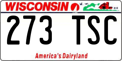 WI license plate 273TSC