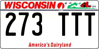 WI license plate 273TTT