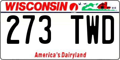 WI license plate 273TWD