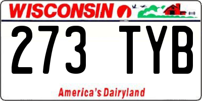 WI license plate 273TYB