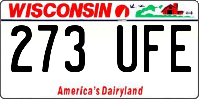 WI license plate 273UFE