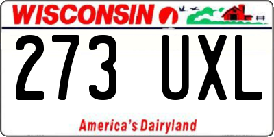 WI license plate 273UXL