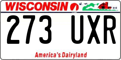 WI license plate 273UXR