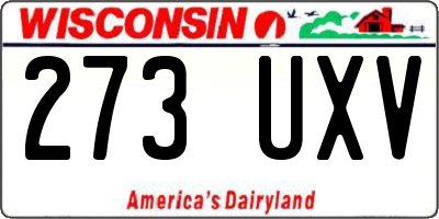 WI license plate 273UXV