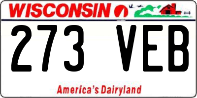 WI license plate 273VEB