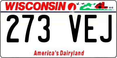 WI license plate 273VEJ