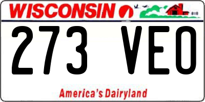 WI license plate 273VEO