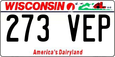 WI license plate 273VEP